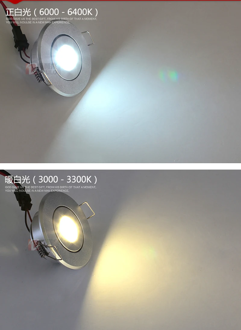 Мини светодиодный светильник, серебряный корпус, потолочный светильник в шкаф 3 Вт, точечный светильник s светодиодный светильник, светильник s AC110V 220 V, счетчик ламп CE UL SAA