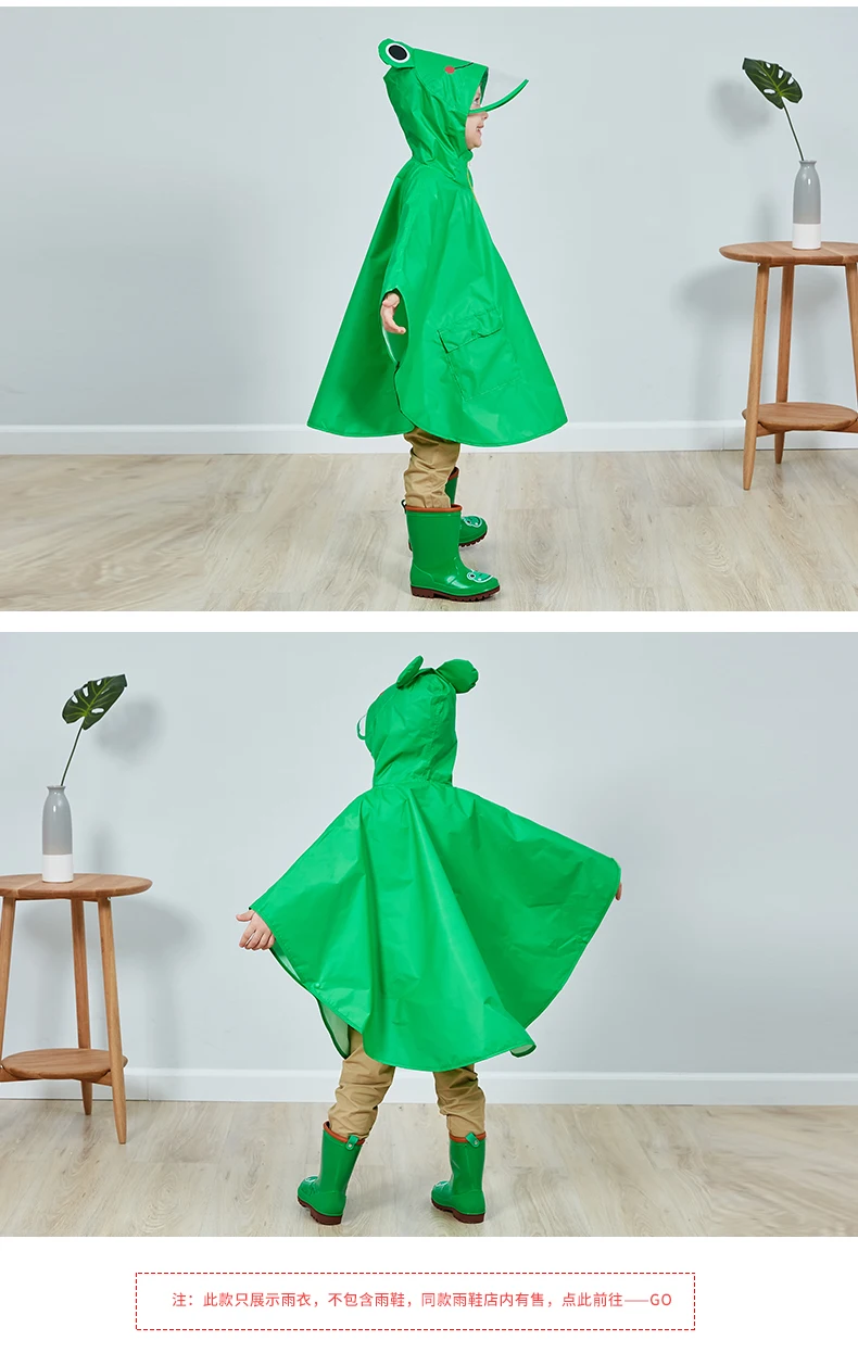 13.FreeSmily Raincoat for Children Rain Coat Kids Cloak Type Rainwear Rain Coat Printed Poncho Kids Rainproof Student Rainsuit
