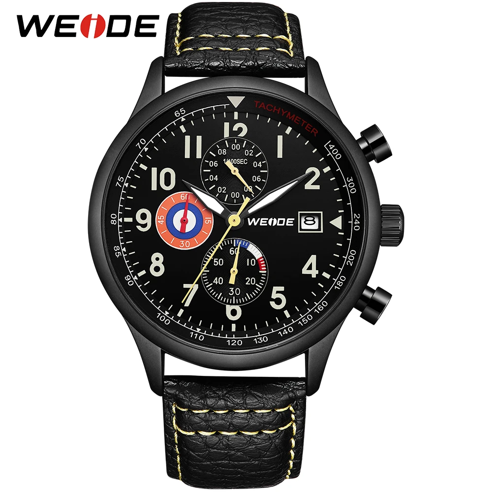 

WEIDE Man Sport Luxury Brand Military Army Quartz Analog Digital PU Leather Strap Wrist Watch Clock Relogio Masculinon 2019