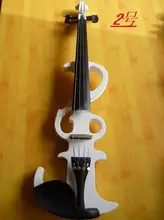 N2 Hohe qualität weiße farbe elektrische violine 4/4 violine handwerk violino Musikinstrumente violine Brasilien Holz bogen