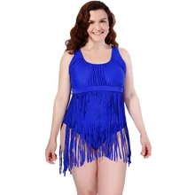 Пикантные Монокини XXXL Винтаж кисточкой ванный комплект Лидер продаж Высокая Талия пикантные Одна деталь купальник плюс Размеры Купальники для малышек Для женщин