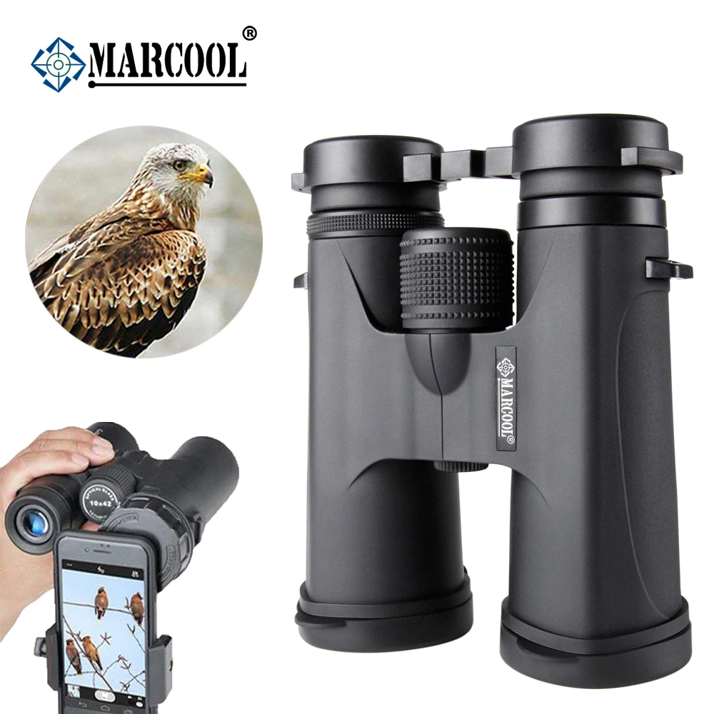 MARCOOL High Resolution Powerful 10x42 HD Telescope Bak4 Prism Optics Binoculars With Smartphone Binocular Adaptor For Hunting MARCOOL High Resolution Powerful 10x42 HD Telescope Bak4 Prism Optics Binoculars With Smartphone Binocular Adaptor For Hunting
