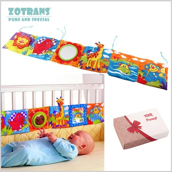 

Baby Crib bumper Baby Toys Baby Cloth Book Baby Rattles Knowledge Around Multi-Touch Colorful Bed Bumper for Kids toys 92*14CM