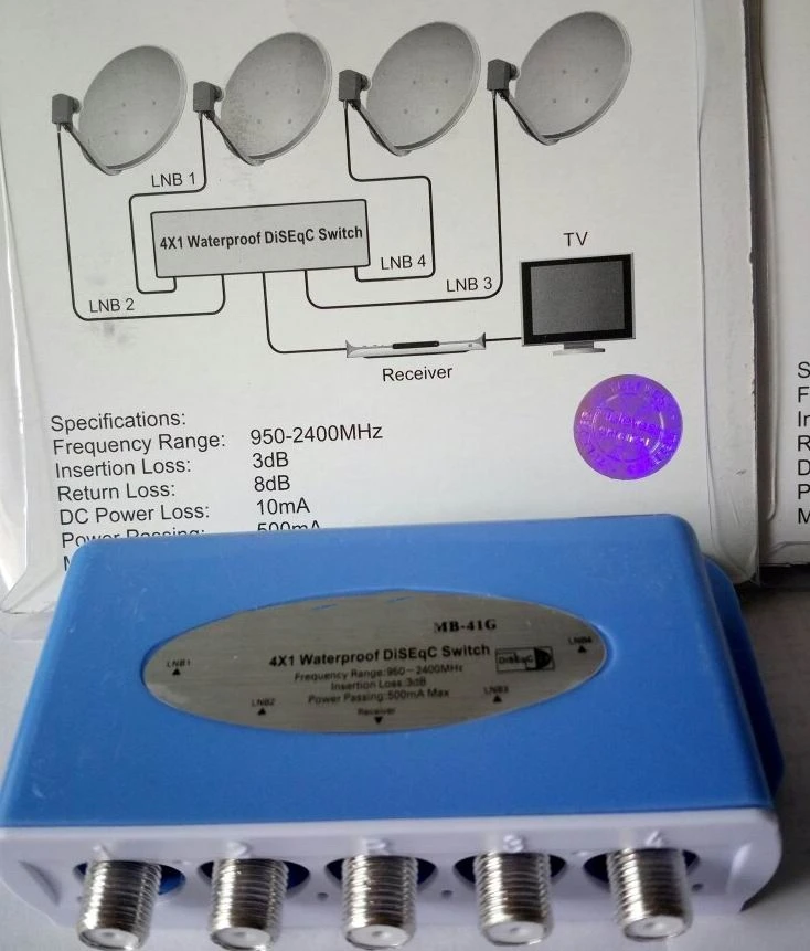 Цифровой переключатель DiSEqC, высокое качество, водонепроницаемый спутниковый FTA ТВ с lnb конвертером, переключатель для спутникового приемника