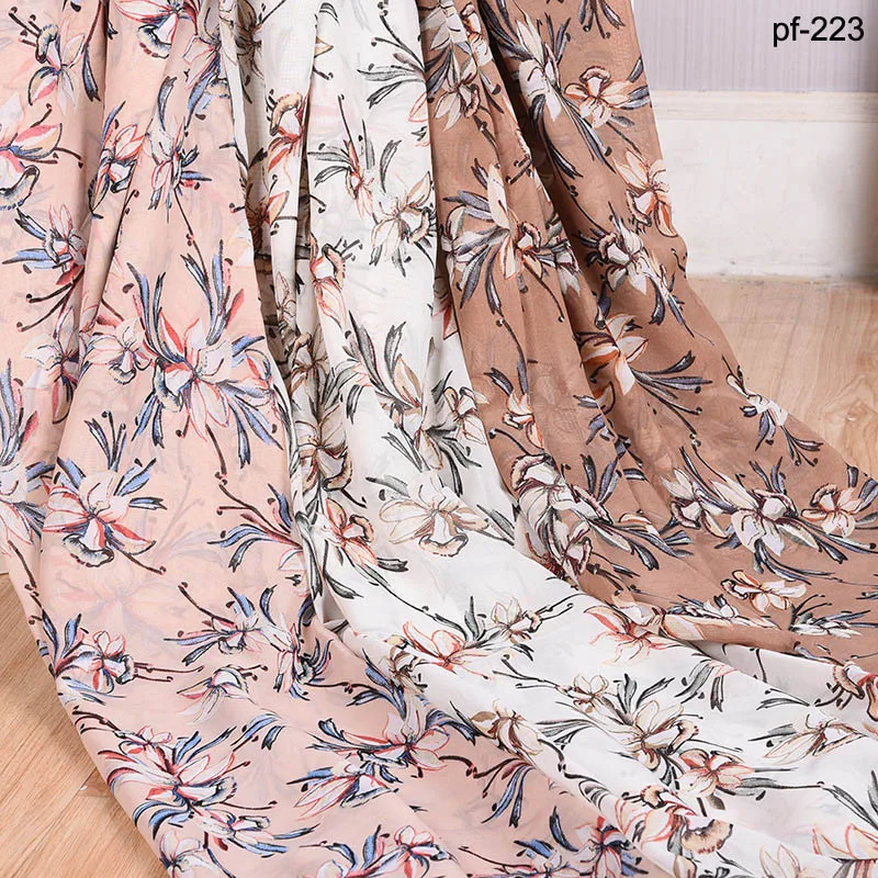 

Summer New 75D Chiffon Fabric Swimming Dress Printed Polyester Small Fragments Chiffon New Style Chiffon fabric Dress fabric