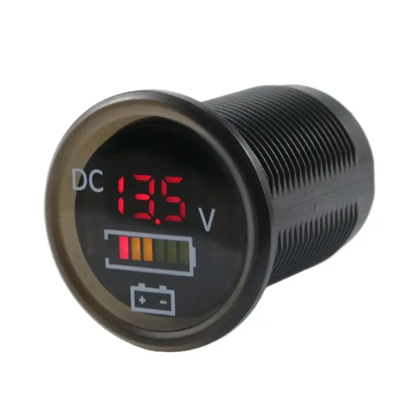 DC 12V/24V Автомобильный Вольтметр для лодки монитор батареи IP67 Водонепроницаемый