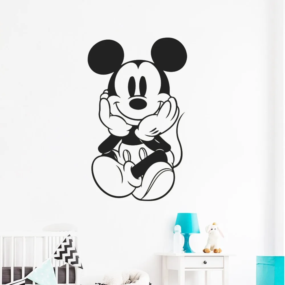 Mickey Mouse Wall Decal for Boys Cartoon Wall Sticker for Kids Rooms