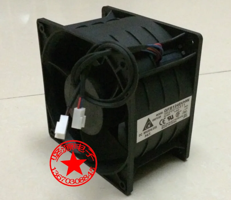 

Серверный охлаждающий вентилятор Delta Electronics GFB1248VHW R00, постоянный ток 24 В, 120 А, 120x76 мм, 6 проводов