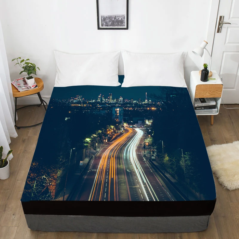 

3D HD Digital Printing Bed Sheet With Elastic,Custom Fitted Sheet Twin/Full/Queen/King,Mattress Cover Bedding,150/180/160x200