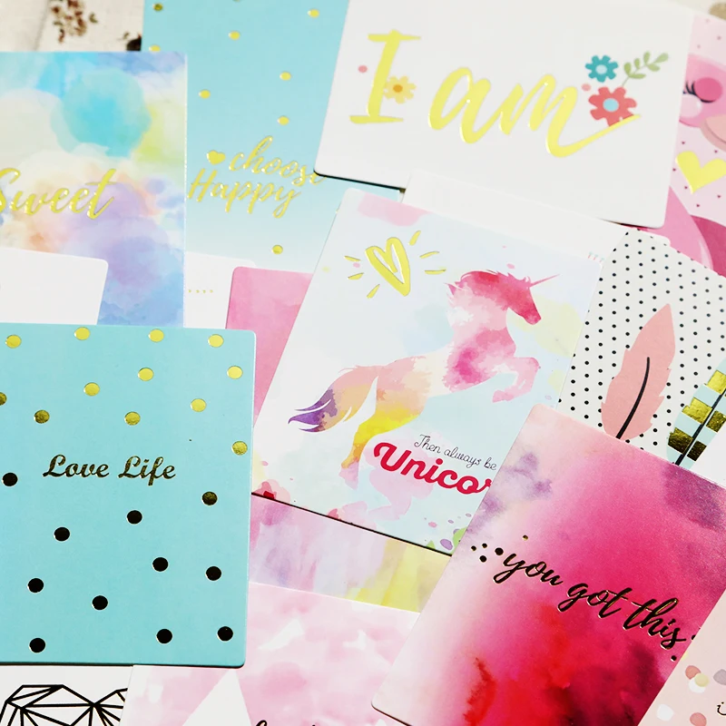 

VUAWRTG 20Pcs Love Life Acid Free Colorful Paper Pocket Cards for Scrapbooking Diy Projects/Photo Album/Card Making Crafts