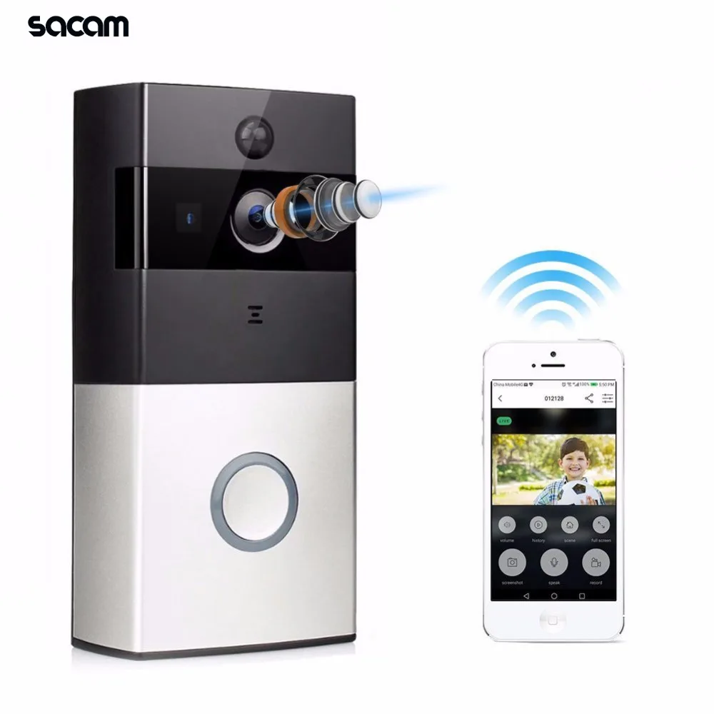 Wireless Battery WiFi Video Doorbell Low Power HD W// Two-way Talk Home Security