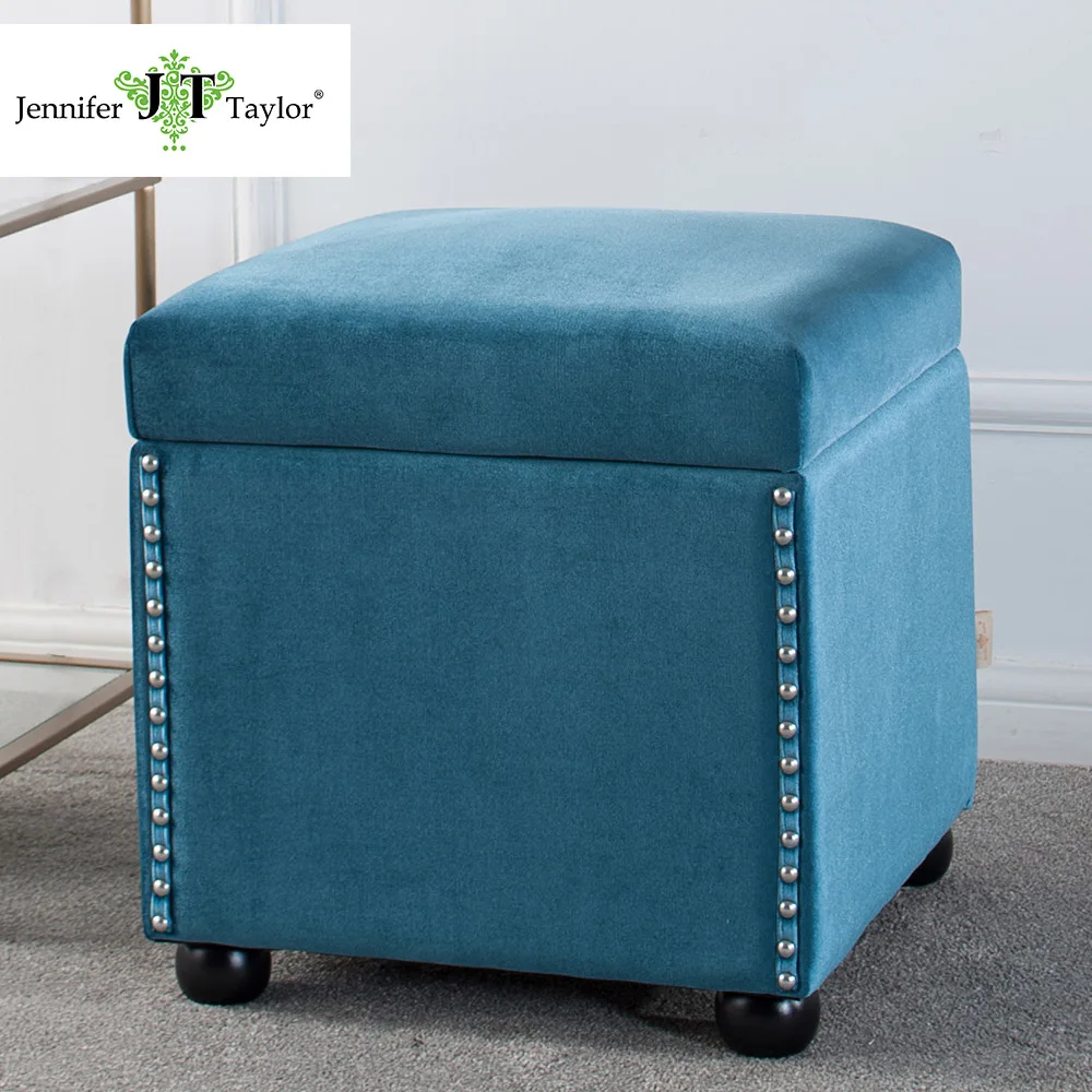 Blue Ottoman Storage Promotionshop For Promotional Blue Ottoman - Jennifer Taylor Home Storage Ottoman Blue Velvet Hand Applied Nailheads Wooden Legs blue ottoman storage promotionshop for promotional blue ottoman - jennifer taylor home storage ottoman blue velvet hand applied nailheads wooden legs