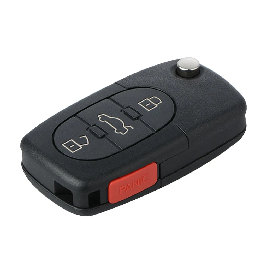 Car Remote Key For Audi A3 A4 A6 A8 TT 4 Buttons Uncut Flip Blade ID48