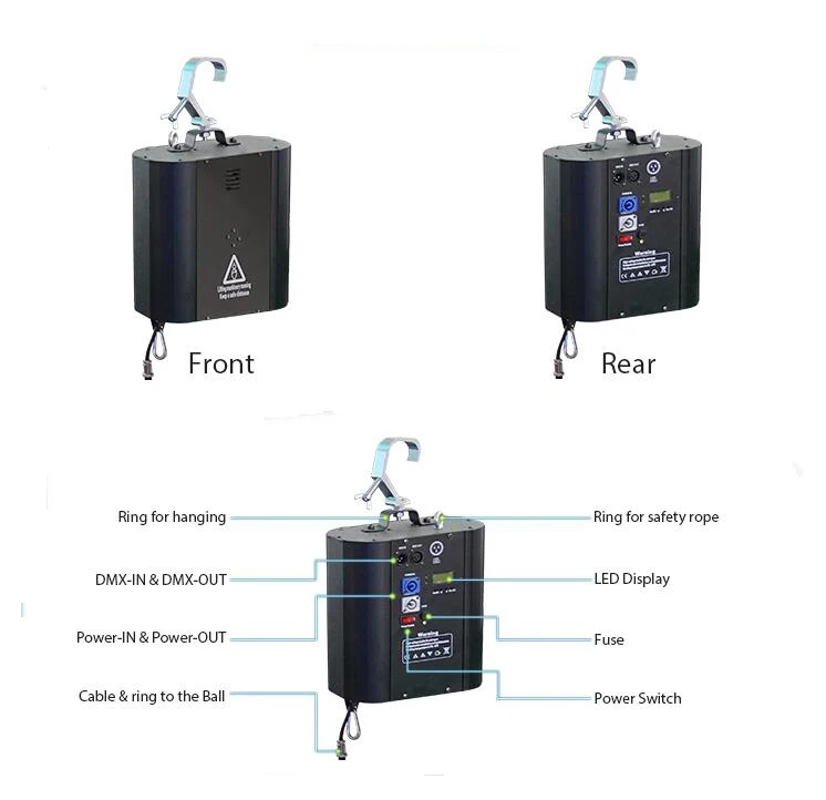 Китайский поставщик заводская цена кинетическое освещение DMX лебедки и моторизованные светодиодные подъемные шары