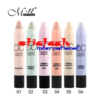 

by ems or dhl 200pcs MenowMaquiagem Base Facial Corretivo Stick CC Color Corrector Blemish Makeup Contour Highlighter