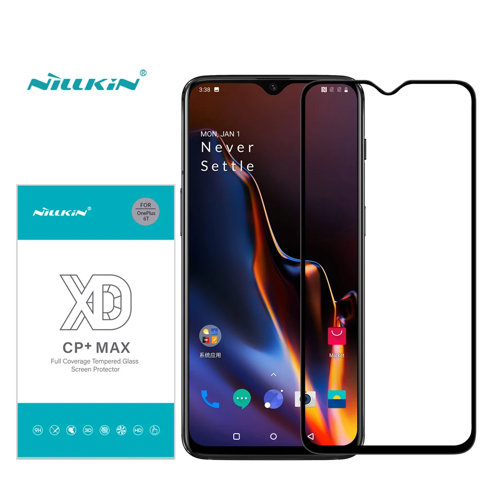 

3D Tempered Glass For OnePlus 7 Full Glue Cover Screen Protector Nillkin XD CP+ Max Glass For OnePlus 7 / Oneplus 6T
