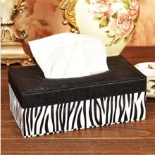 Модная прямоугольная кожаная деревянная коробка для ткани держатель ткани квадратная салфетка коробка для украшения дома PZJH006