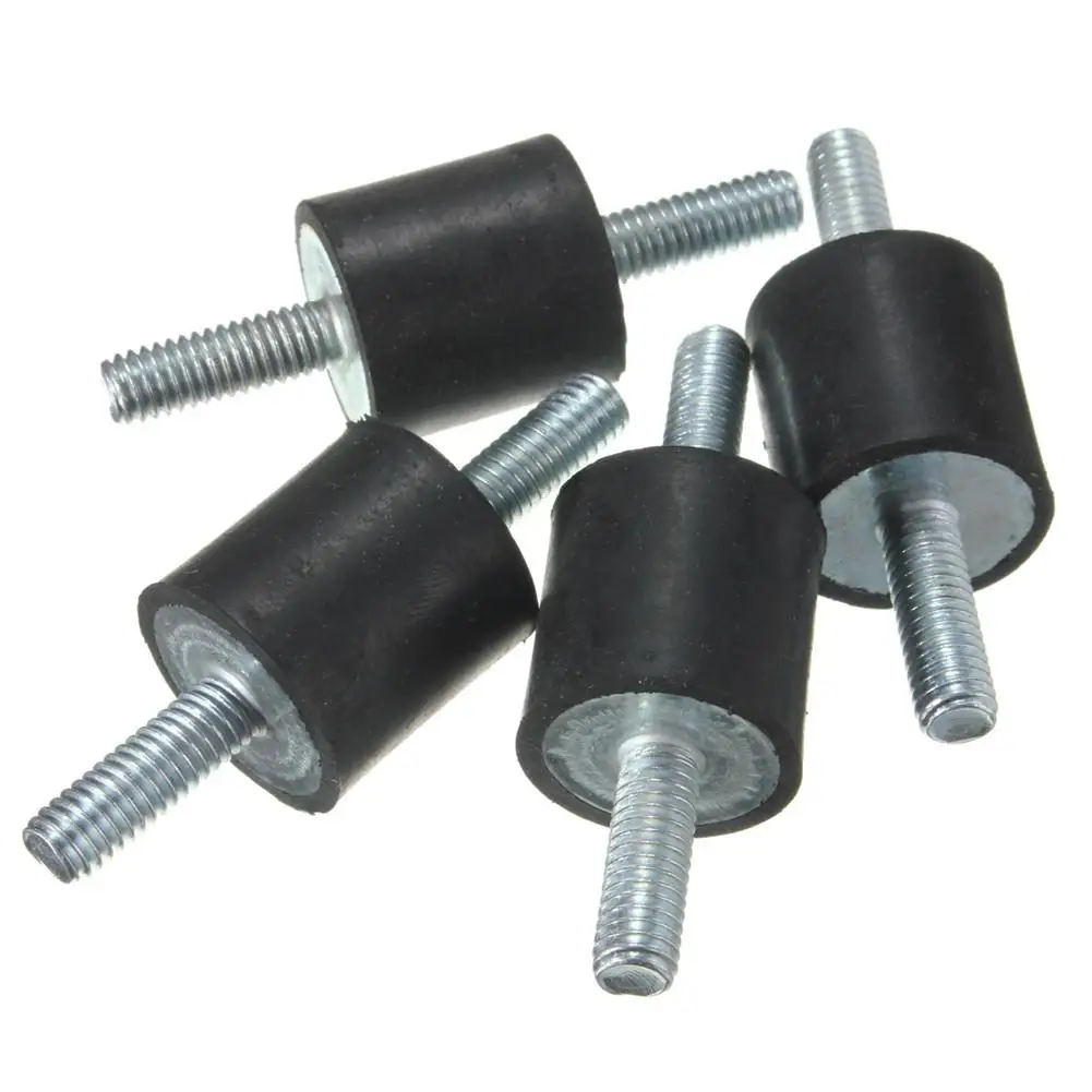 

4 Pcs Rubber Mounts 20mm Dia X 20mm Long Male M6 Generator Anti Vibration Exhaust Damping Element Good Buffer