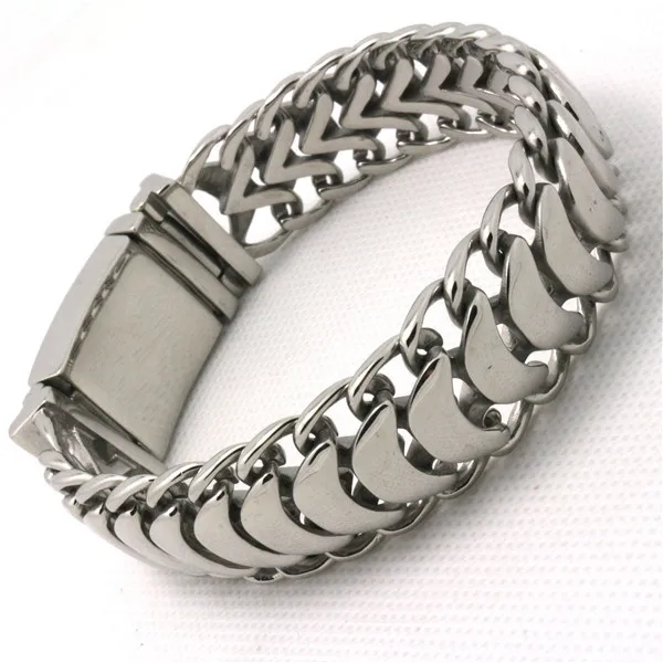 

86g Top Quality Sliver Polishing Scolopendra Shape Bracelet 316L Stainless Steel Hot Biker Rock Punk Scolopendra Bracelet
