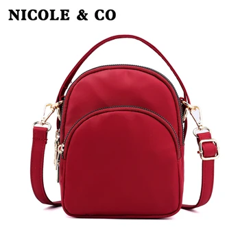 

NICOLE & CO Spring fashion bag nylon women's one-shoulder bag casual mobile phone wallet girls