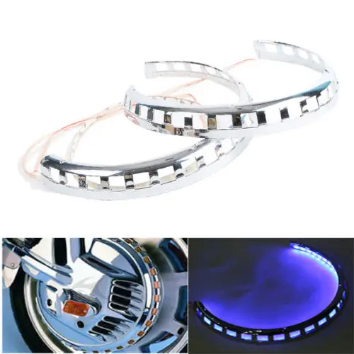 Buy New Brake Rotor Covers LED Ring Of Fire Blue For