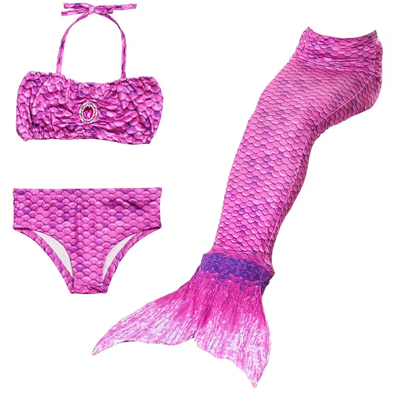 3 шт., хвост русалки купальные костюмы для девочек, косплей, бикини в стиле русалки, Детский комплект, хвост русалки, купальный костюм, пляжный купальный костюм, одежда для плавания - Цвет: JP08 Swimsuits