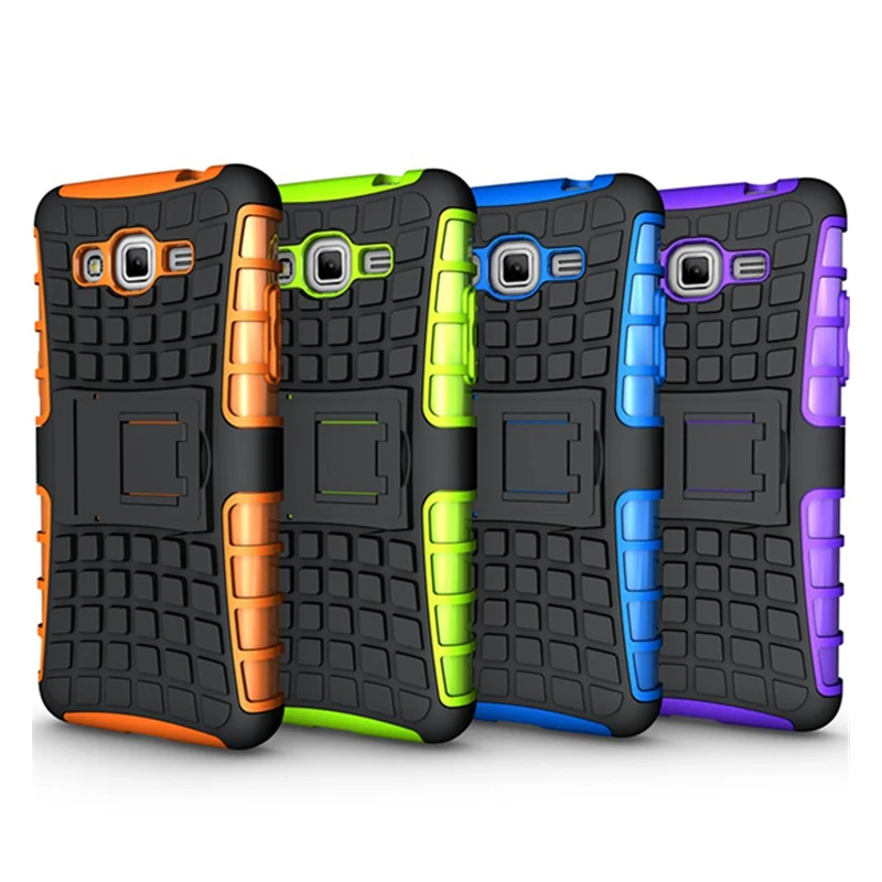 

Coque Grand Prime Fundas Silicone & Plastic Holder Stand Case For Samsung Galaxy Grand Prime Case G530H G531H G531F Cover