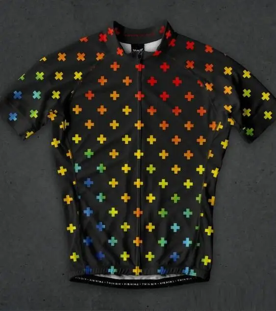 Летние мужские двойные шесть велосипедные Джерси 6 короткий рукав Mtb велосипед одежда Ropa Maillot гоночная велосипедная одежда - Цвет: 4