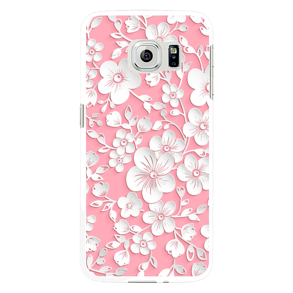 Сладкий розовый Цветочный принт чехол для Samsung Galaxy S5 S6|cover for samsung galaxy|case covercover |