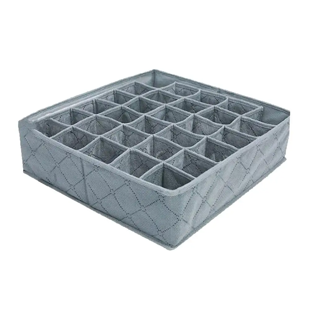 Bamboo Charcoal Underwear Storage Box 30 Compartments 11L Disassemble Separable Innovative Storage Bags Storage Organizers