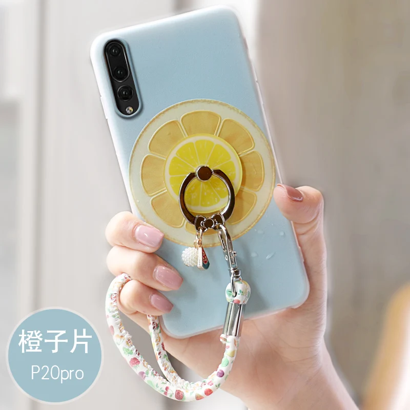 Милые Летний Стиль Прохладный фрукты чехол для телефона huawei P20 Kickstand палец кольцо