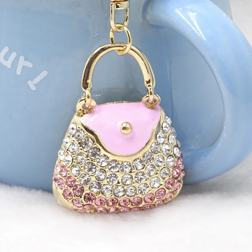 

XDPQQ fashion key jewelry keychain handbag styling key ring paint craft stereoscopic hollow bag pendant car keychain