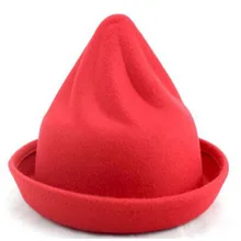 MAERSHEI родитель-ребенок fedora детский шерстяной джазовый головной убор острый рог шерстяная шляпа японский и корейский стиль ведьма мороженое шляпа