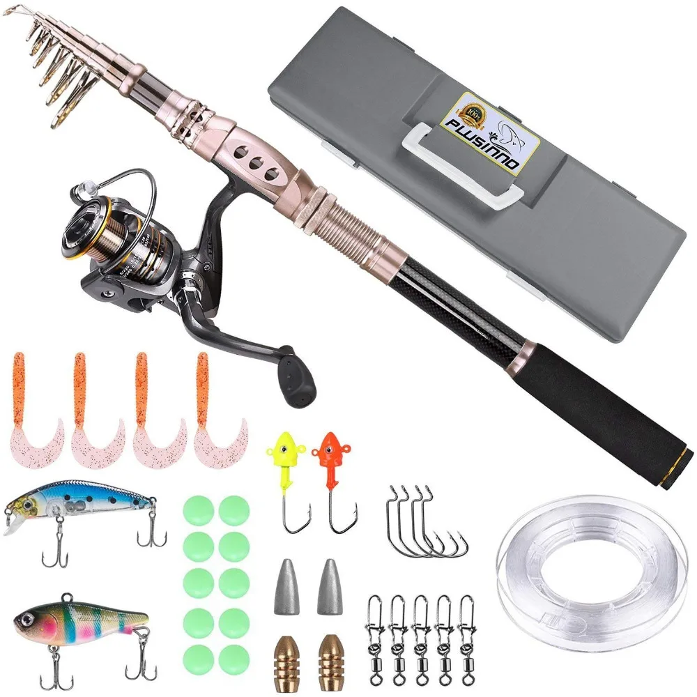Telescopic Fishing Rod Retractable Fishing Pole Rod Saltwater Travel