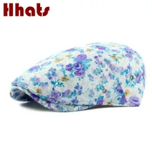 Который в душе мода цветок кружева женщин козырек Регулируемый плоский женский колпачок дышащий летний берет цветочный киоск шляпа Кепка кость
