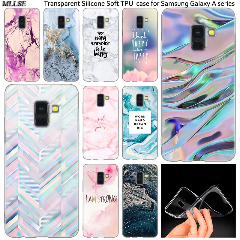 

Colorful marble texture Silicone Case For Samsung Galaxy A50 A30 A10 A40 A6 A8 Plus A20 E A5 A7 2018 2017 2016 Note 9 8 Cover
