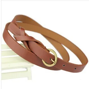 

Thin PU Leather Belt Female Red Brown Black White Yellow Waist Belts Women Dress Strap Cinturon Mujer Cinto Feminino Cinturones