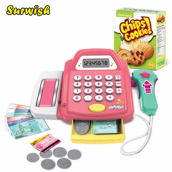 

Funny Pretend & Play Cash Register Cashier Children Early Educational Toy - Pink / Blue