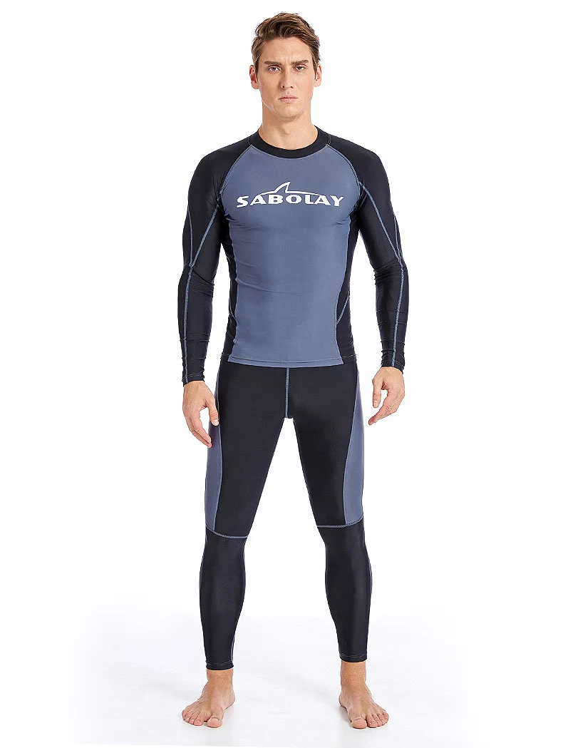 Sabolay рубашка для плавания для мужчин rhguard lycra surf uv с длинным рукавом для плавания рубашка купальники для мужчин с длинным рукавом |-f-| брюки одежда для серфинга