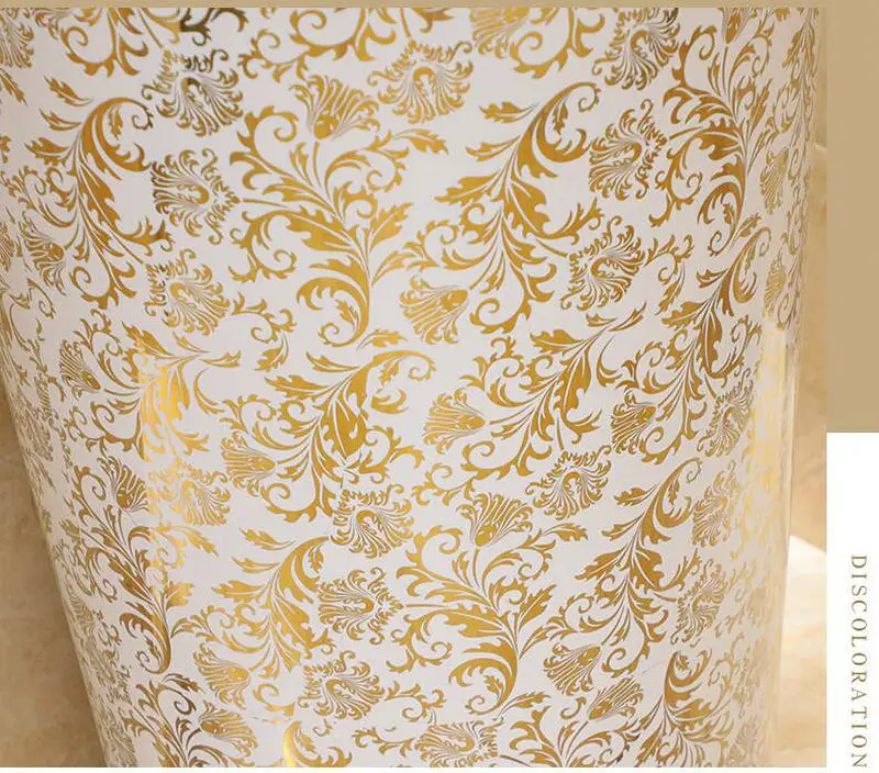 Мозаика Золотая Современная круглая подставка Керамическая Раковина Ванная раковина с подставкой столб умывальник с переливом
