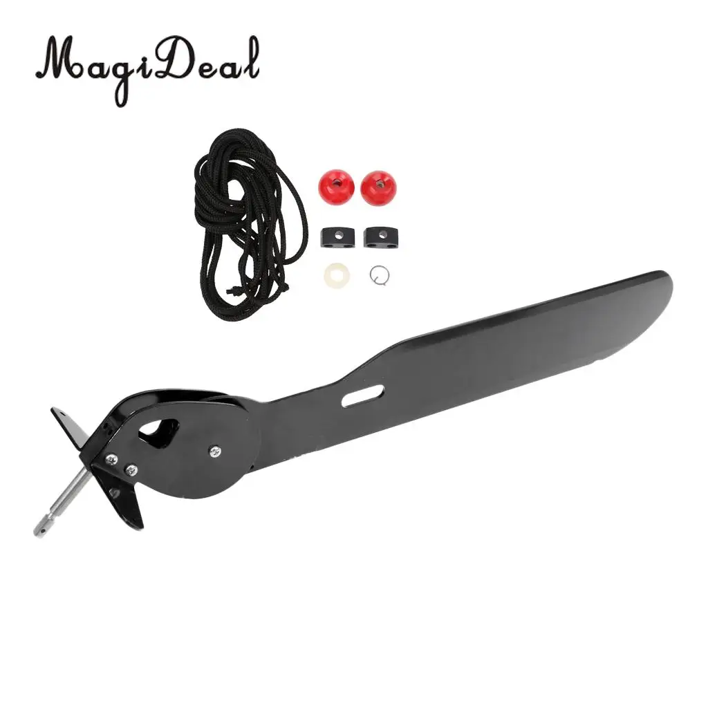 MagiDeal Aluminum Alloy Watercraft Canoe Kayak Boat Rudder Foot Control Direction Kit for Rafting Seayak Angling Boat Accessory