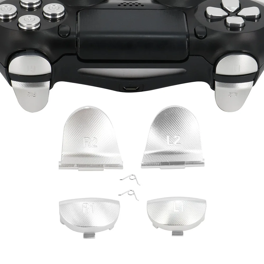 Aluminum Metal Alloy L2 R2 trigger & L1 R1 triggers buttons for PS4 Controllers Joystick Replacement accessory-9