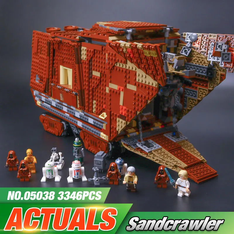 

IN STOCK 05038 Star Force Awakens Sandcrawler Model Building Kit Blocks Brick Wars Compatible legoinglys 75059 boys gifts