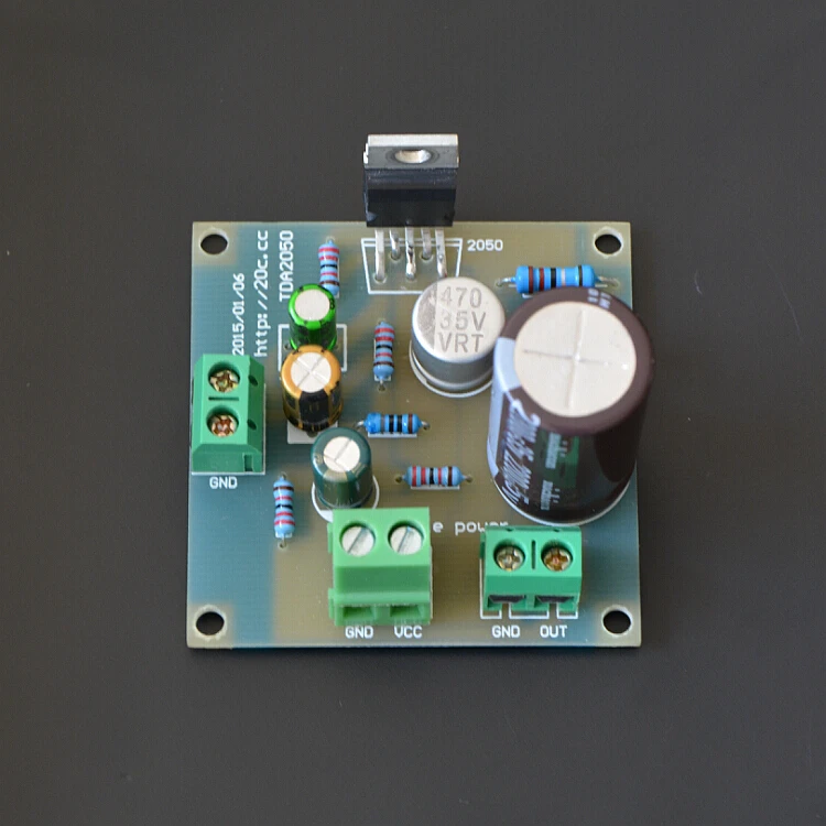 Single power supply board TDA2050 amplifier board! Official layout and