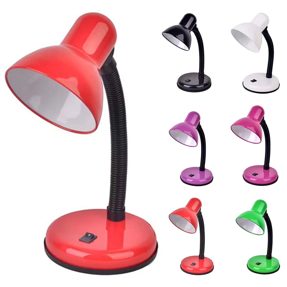 

E27 Flexible Neck Reading Desk For Parlor Study With Switch Library Led Bedroom Table Lamp Night Office Eye Care Modern