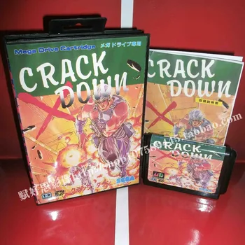 

Sega MD game - Crack down with Box and Manual for 16 bit Sega MD game Cartridge Megadrive Genesis system