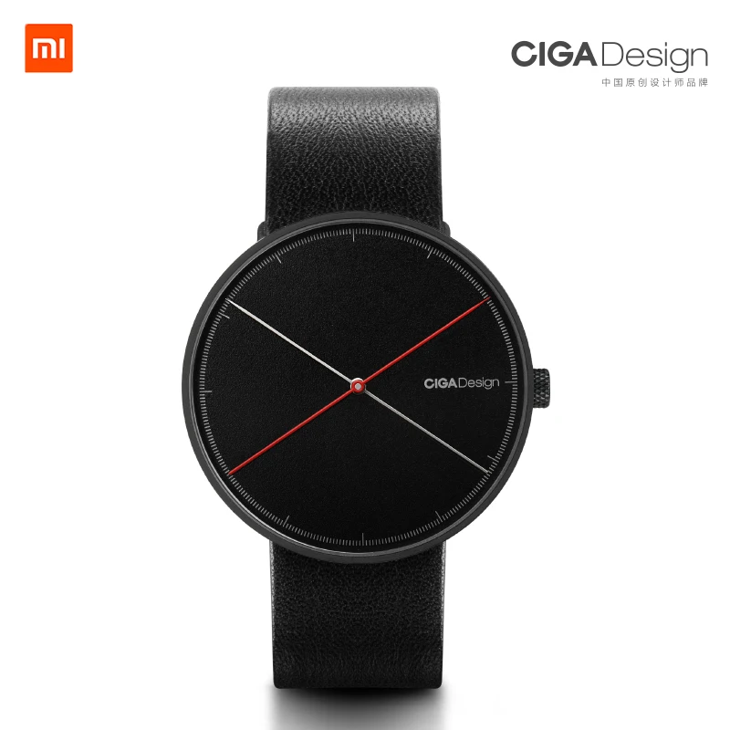 Мужские часы 009 серии Xiaomi CIGA Дизайнерские наручные часы Reddot Winner часы Модные Простые ретро досуг кожа пара кварцевые часы