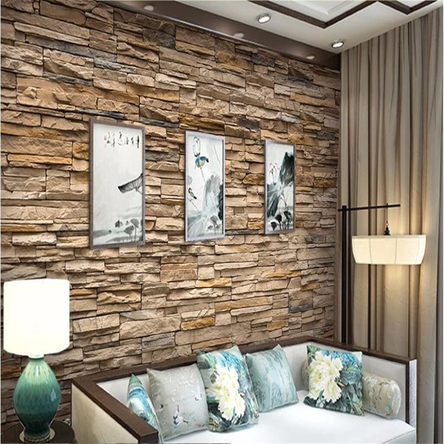 Beibehang papel pintado para sala de TV de fondo HD piedra albañilería