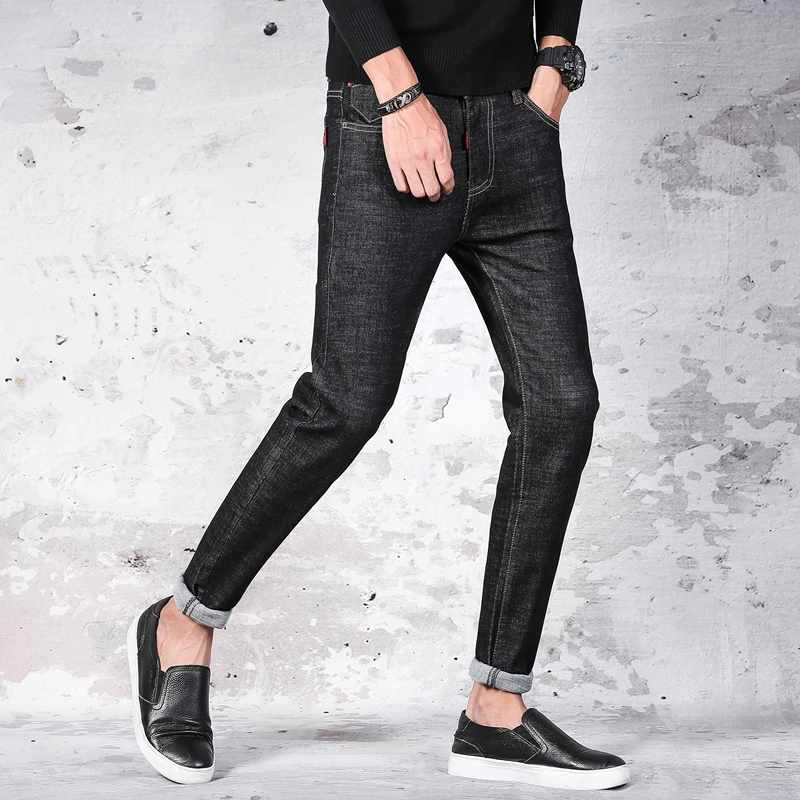 2018 Spring New men Jeans Black Classic Fashion Designer Denim Skinny Jeans men's casual High Quality Slim Fit Trousers