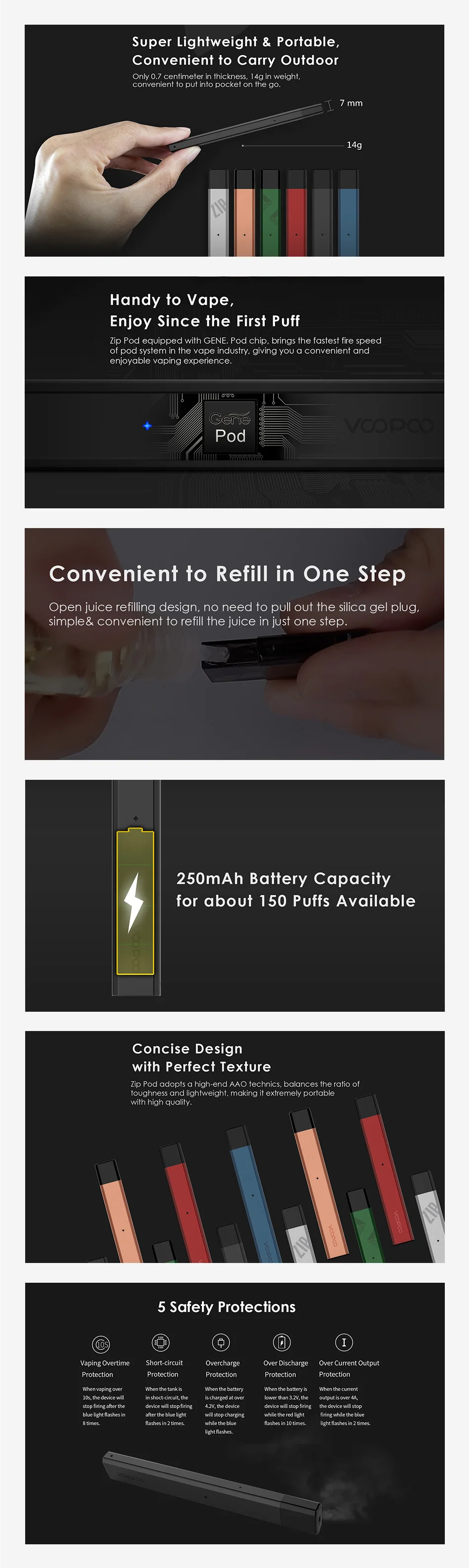 VOOPOO Alpha Zip Pod Kit 250mAh